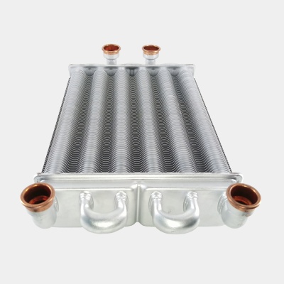 Теплообменник битермический L=225 (для Ariston Egis, Immergas Star)